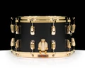 Pearl Masterworks 14x8 Stadium Shell Snare Drum - Matte Black w/ Gold