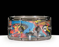 DW Collector's 6.5x14 Brass Snare Drum - Custom Wrap - Yellow Dragon