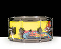 DW Collector's 6.5x14 Brass Snare Drum - Custom Wrap - Yellow Dragon
