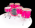 DW Collector's 6pc SSC Maple Kit- Neon Hot Pink w/ Satin Chrome