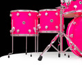 DW Collector's 6pc SSC Maple Kit- Neon Hot Pink w/ Satin Chrome