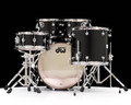 DW Design Series Drum Set 5pc - Piano Black - CymbalFusion Exclusive