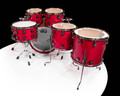 DW Collector's 6pc Maple SSC Kit - Candy Apple Red w/Black Nickel HW