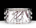 DW Collector's 7x14 SSC Maple Snare - White Glass Contrails w/Chrome