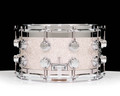 DW Collector's Series 8x14 Maple Edge Snare - Broken Glass w/Chrome