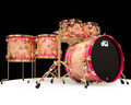 DW Collector's 6pc Maple SSC Kit - Transparent Pink Burst on Mapa Burl