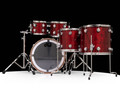 DW Collector's 5pc 333 Maple Kit - Black Cherry Stain over Quilted Sapele