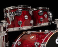DW Collector's 5pc 333 Maple Kit - Black Cherry Stain over Quilted Sapele