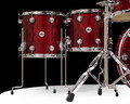 DW Collector's 5pc 333 Maple Kit - Black Cherry Stain over Quilted Sapele