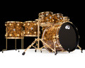 DW Collector's 7pc Maple SSC Kit - Gold Abalone w/Gold Hardware