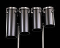 DW Design Series Satin Black Rata Tom Set 10/12/14/16