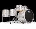 DW Collector's 6pc SSC Maple Kit- Exotic Silver Flake Lacquer w/ Satin Chrome