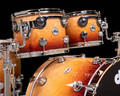 DW Collector's 5pc - Natural to Red Fade over White Ash Pommele