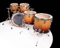 DW Collector's 5pc - Natural to Red Fade over White Ash Pommele