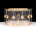 DW Collector's Cymbalfusion 20th Anniversary Acrylic 8x14 Snare - Gold Hardware