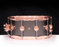 DW Collector's Series 6.5x14 Satin Black Nickel Over Brass Snare Drum with Copper Hardware