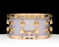 DW Collector's 7x14 Maple Mahogany Diamond Nebula Snare - Gold Hardware