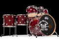 DW Collector's Series SSC Maple 7pc Ruby Glass with Chrome 8/10/12/14/16/22/14x6.5sd with Double Bass Drum Mount Chrome (NEW ORL