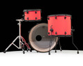 rear view of the SJC Drums 3-Piece Pathfinder Shell Pack – Fresno Red