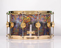 DW Collector's Stained Glass Elephant Acrylic 8x14 Snare - Gold Hardware