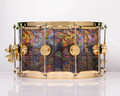 DW Collector's Stained Glass Elephant Acrylic 8x14 Snare - Gold Hardware