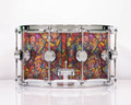 DW Collector's Stained Glass Clown Acrylic 8x14 Snare - Chrome
