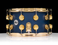 DW Collector's Series 8x14 SSC Maple Snare Transparent Regal Blue w/Gold