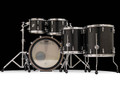 Used Sonor SQ2 5PC Black Sparkle Maple shell Pack - 10/12/14/16/22