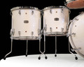 Yamaha Absolute Hybrid Maple 5-Piece Drum Kit – Polar White - floor tom view