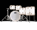 DW Collector's 5pc Maple Mahogany Kit - Piano White Lacquer Custom w/Nickel Hardware