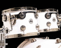 DW Collector's 5pc Maple Mahogany Kit - Piano White Lacquer Custom w/Nickel Hardware