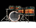 DW Collector's Series 5pc Sonicply Kit -  Exotic Horizontal Padouk w/Black Nickel