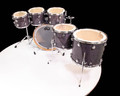 DW Collector's Series Maple Rock Kit -  Purple/Ebony Stain Lacquer