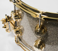 DW Collector's SonicPly Series Snare 8x14 - Broken Glass - Gold Hardware  closeup