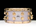 DW Collector's SonicPly Series Snare 7x14 - Diamond Nebula Gold Hardware front view