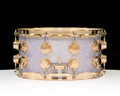 DW Collector's SonicPly Series Snare 7x14 - Diamond Nebula Gold Hardware left side
