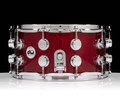 DW Collector's 7x14 Maple SSC Snare Drum - Ruby Glass side view
