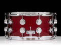 DW Collector's 7x14 Maple SSC Snare Drum - Ruby Glass side view