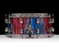 Tama Starclassic Walnut/Birch 6.5x14 Snare Drum – Crimson Sapphire Cascade left side view