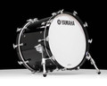 Yamaha PHX 20”x16” Bass Drum – Solid Black w/ Chrome (PHXB-2016MSOB) front view