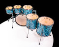 Tama Starclassic Maple 6pc Shell Pack – Turquoise Pearl top view