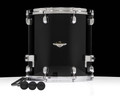 Tama Starclassic Maple 14”x14” Floor Tom – Piano Black w/ Chrome Hardware (MAF1414PBK) front view