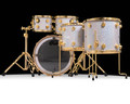 DW Collector's Series SonicPly 5pc Diamond Nebula with Gold Hardware 10/12/14/16/22 BLACK BD HOOPS - back view