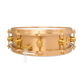 DW True Cast Bronze Snare Drum, 4x14 side view