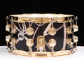 DW Collector's Series SonicPly 7x14 Snare - Smoke Contrails with Gold Hardware