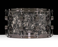 DW Collector's Series 8x14 SonicPly Silver Abalone with Black Nickel Hardware SIDE VIEW
