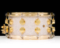 DW Collector's Series SSC Maple 7x14 Snare Drum - Broken Glass with Gold Hardware - back view