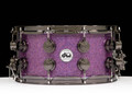 DW Collector's SSC Maple Snare Drum 7x14 Black Nickel Double Row Lugs - Purple Drift front view