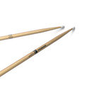 Promark Rebound 7A Hickory Drumstick, Oval Nylon Tip product image