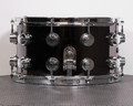 Used DW Collector's Series Black Nickel Over Brass 8" x 14" Snare Drum with Chrome Hardware